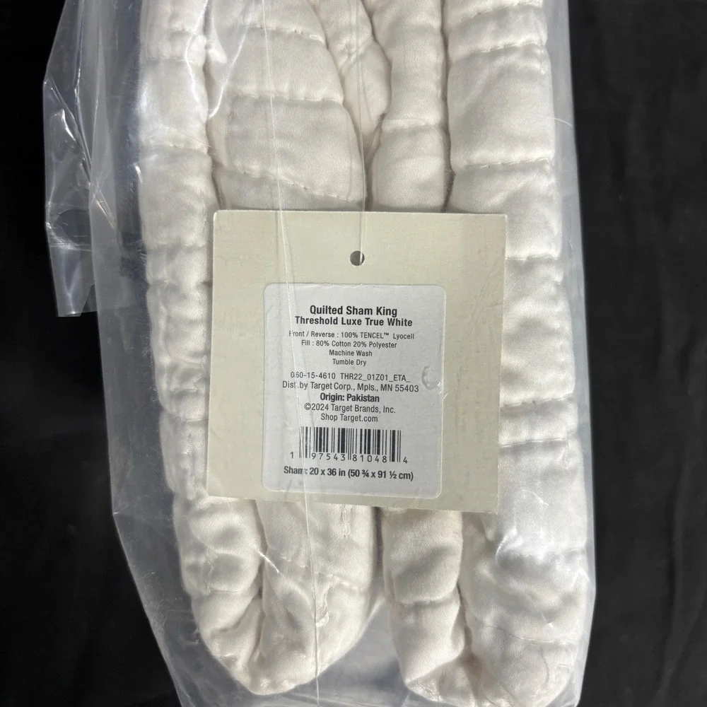 King TENCEL® Quilt Sham White - Threshold